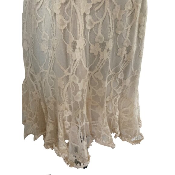 Lulus Cream Ruffled Lace-Up Mini Dress NWT Varies - Picture 4 of 9